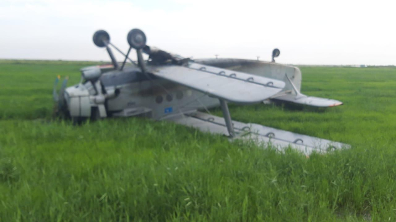 Под Кызылордой упал самолет АН-2 