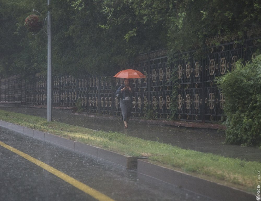 Дождь и град ожидаются в Астане 