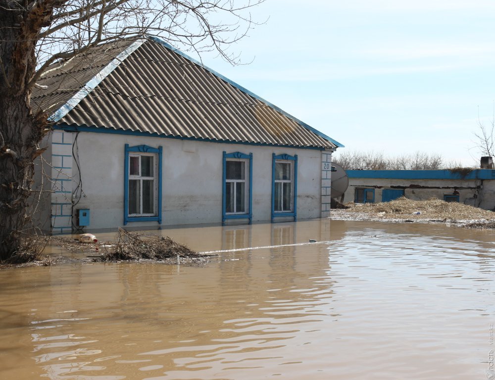 Сотни дворов подтоплены в трех районах Туркестанской области из-за проливных дождей