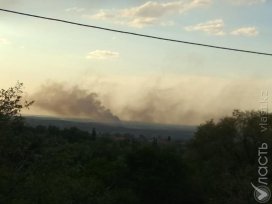 Представителей акимата не пускают на место пожара в Алматинской области