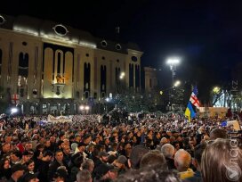 Оппозиция Грузии провела протесты против предварительных результатов парламентских выборов