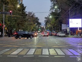 Акимат Алматы решил применить «вафельную» разметку на перекрестках города