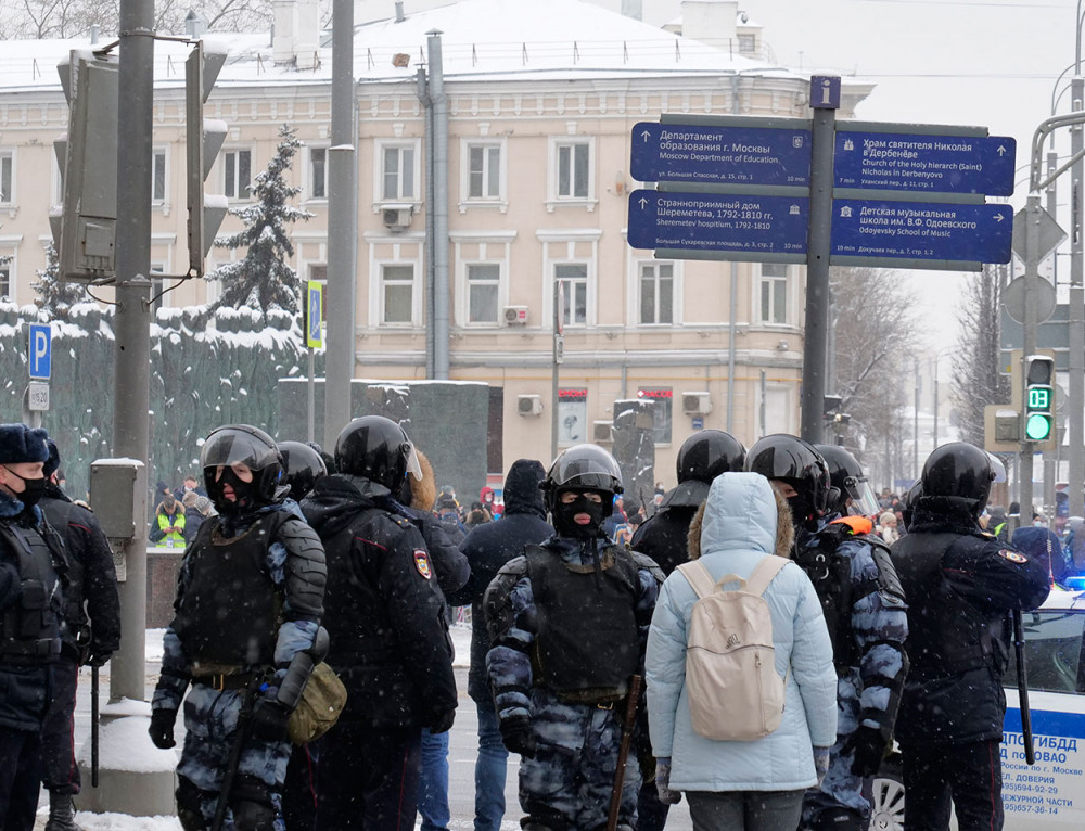 ​Число задержанных на акциях протеста в России 31 января превысило 5300 человек