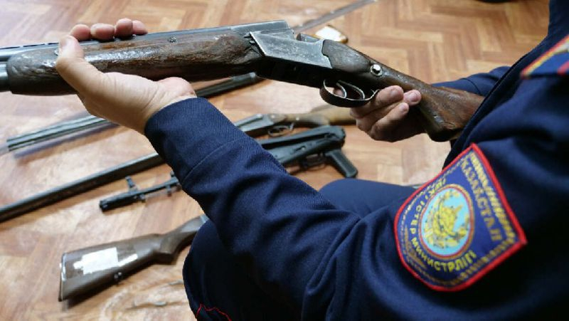 Почти 1300 единиц оружия сдали казахстанцы в территориальные органы полиции