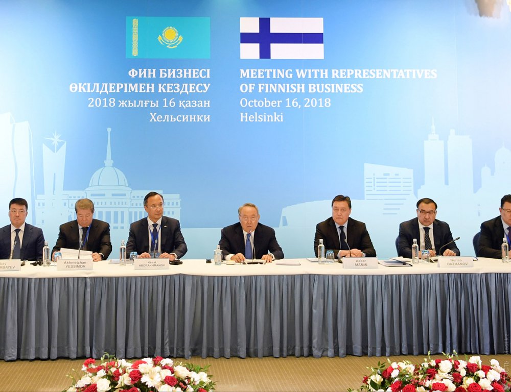 Назарбаев пригласил финские компании к участию в проектах АПК Казахстана