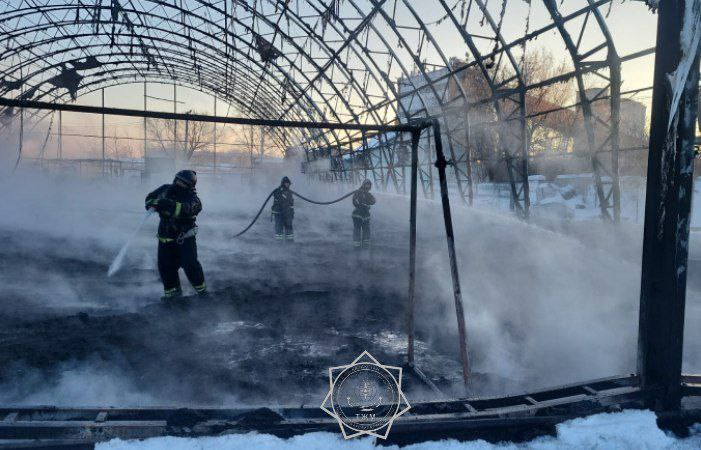 В Петропавловске на стадионе произошел пожар