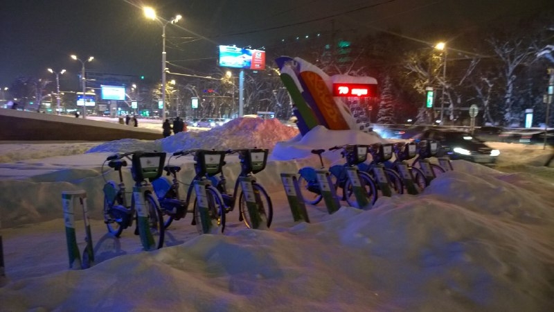 В Алматы не планируют приостанавливать прокат велосипедов, несмотря на мороз
