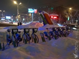 В Алматы не планируют приостанавливать прокат велосипедов, несмотря на мороз