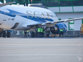Самолет  авиакомпании SCAT, обслуживающий рейс DV-705 Шымкент-Алматы, был снят с полета