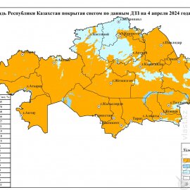 21% территории Казахстана еще покрыт снегом