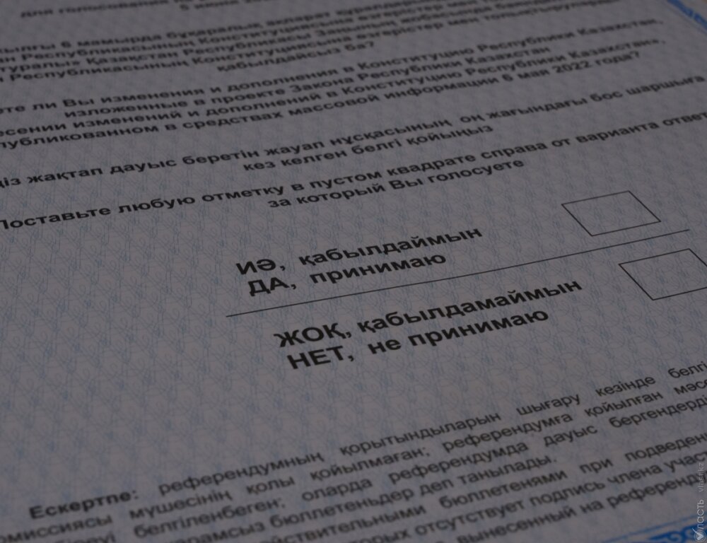 За поправки в Конституцию проголосовали 77,18% казахстанцев 