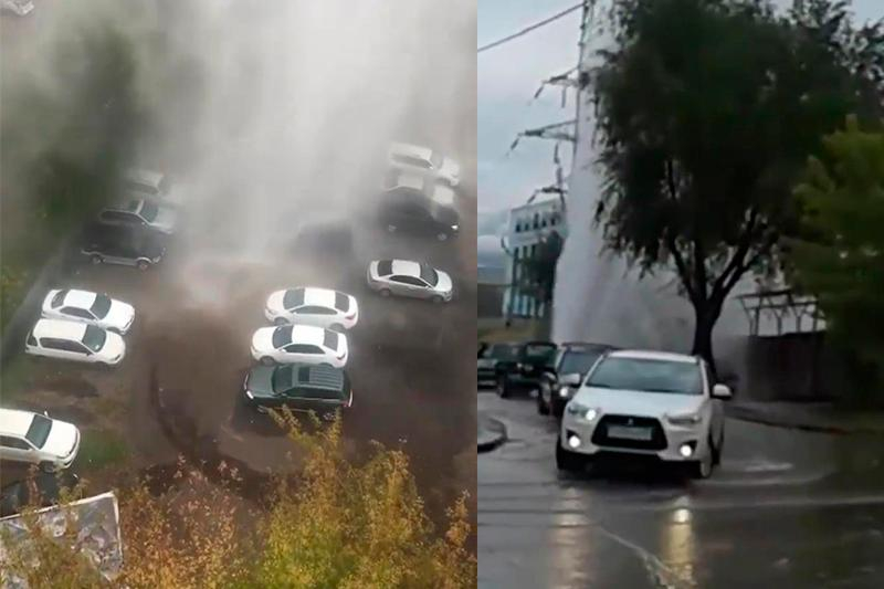 Еще один порыв трубопровода с горячей водой произошел в Алматы