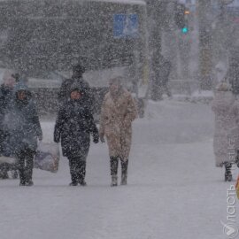 Холодная и снежная погода сохранится в Казахстане в выходные