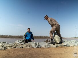 Уровень воды в реке Жайык в Атырауской области продолжает повышаться