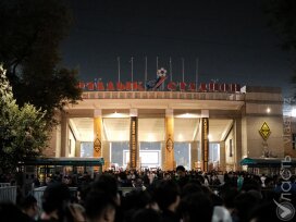 Алматы перед началом футбольного матча «Кайрат» – «Реал»