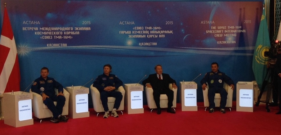 Назарбаев встретил казахстанского космонавта Айдына Аимбетова