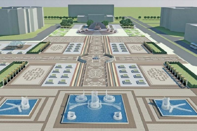 Началась реконструкция площади Исатая и Махамбета в Атырау