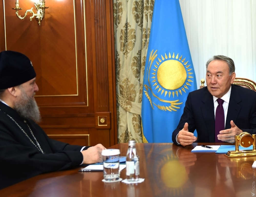 Назарбаев встретился с митрополитом Астанайским и Казахстанским