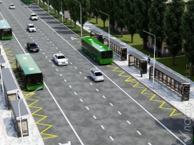 В Алматы запускают линию BRT по улице Желтоксан