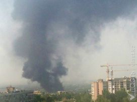 СРОЧНО: Пожар в Центре Алматы