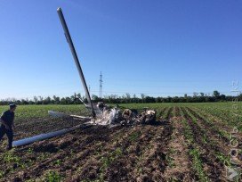 Вертолет Ми-2  сгорел после столкновения с землей в Акмолинской области