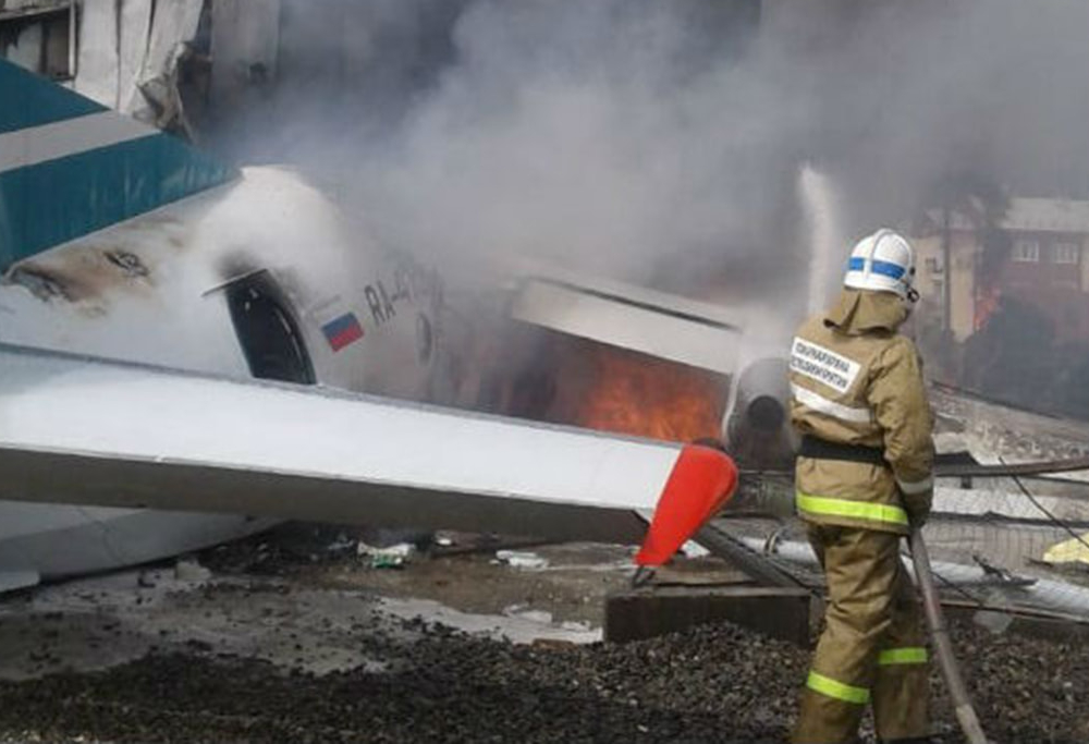 В Бурятии после аварийной посадки загорелся пассажирский АН-24