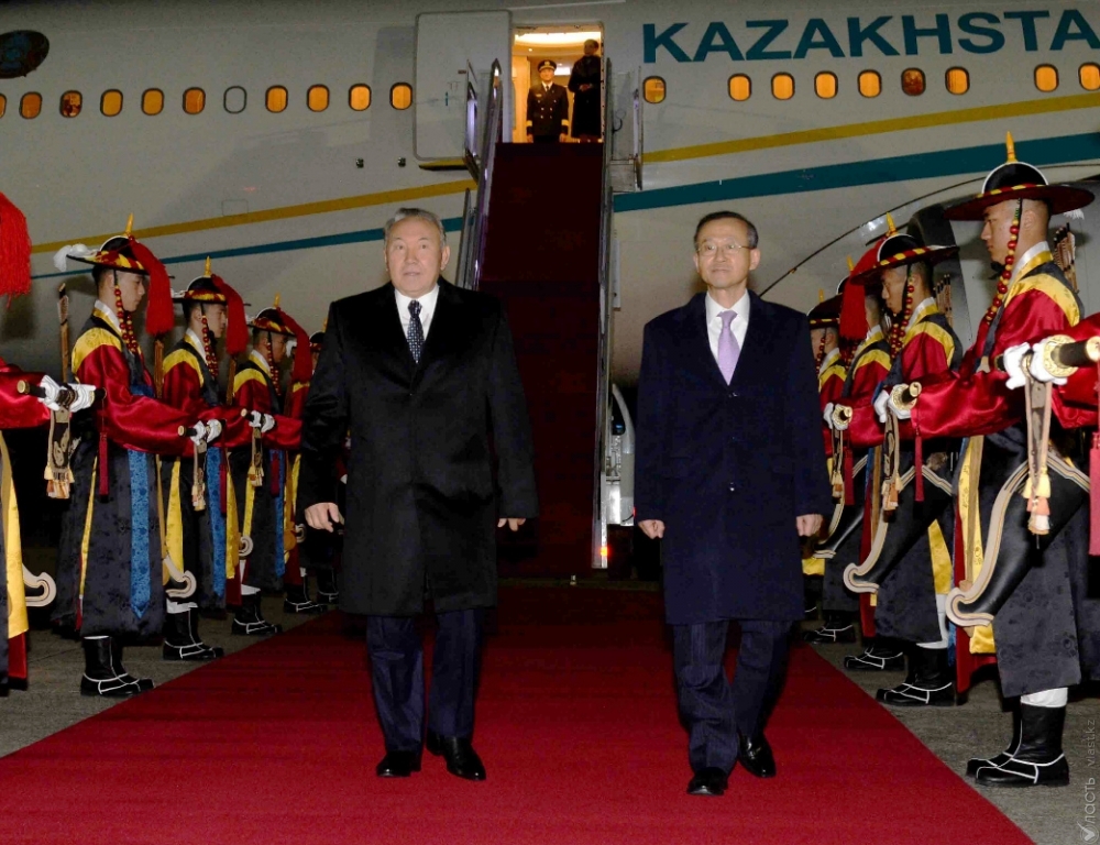 Нурсултан Назарбаев находится с государственным визитом в Южной Корее
