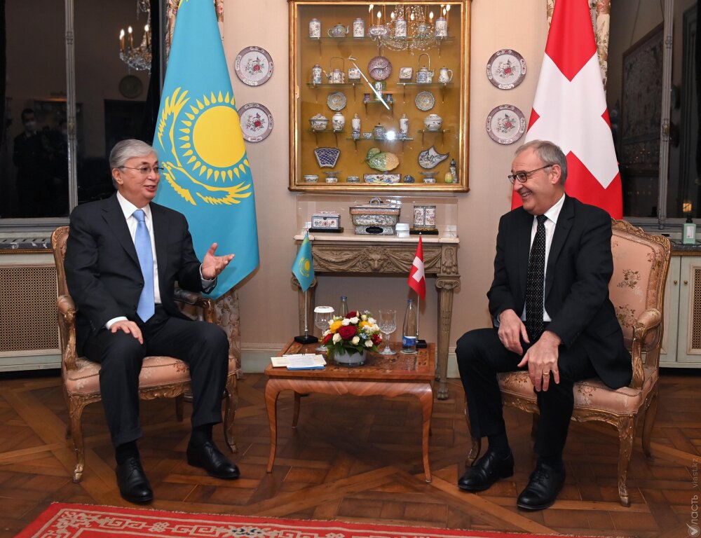 Токаев обсудил с президентом Швейцарии перспективы сотрудничества в области «зеленых» проектов и фармпромышленности