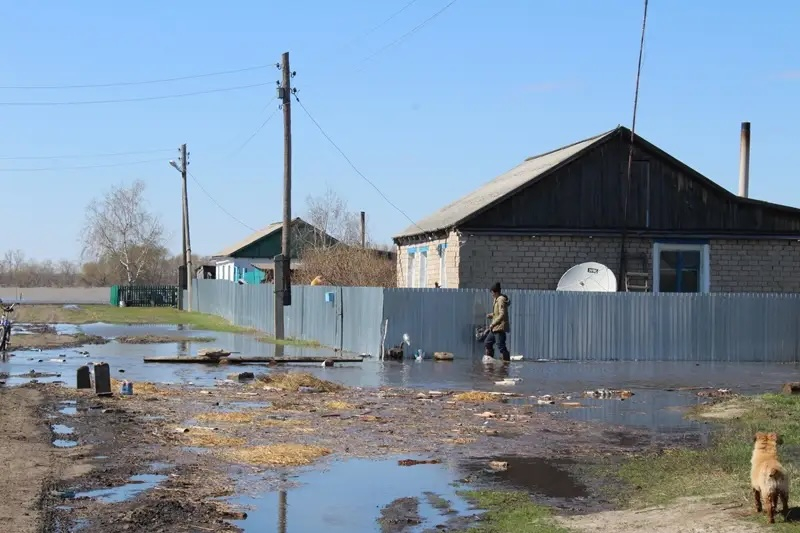 
​В зону подтоплений в Северо-Казахстанской области попадает 845 домов и 5000 дач