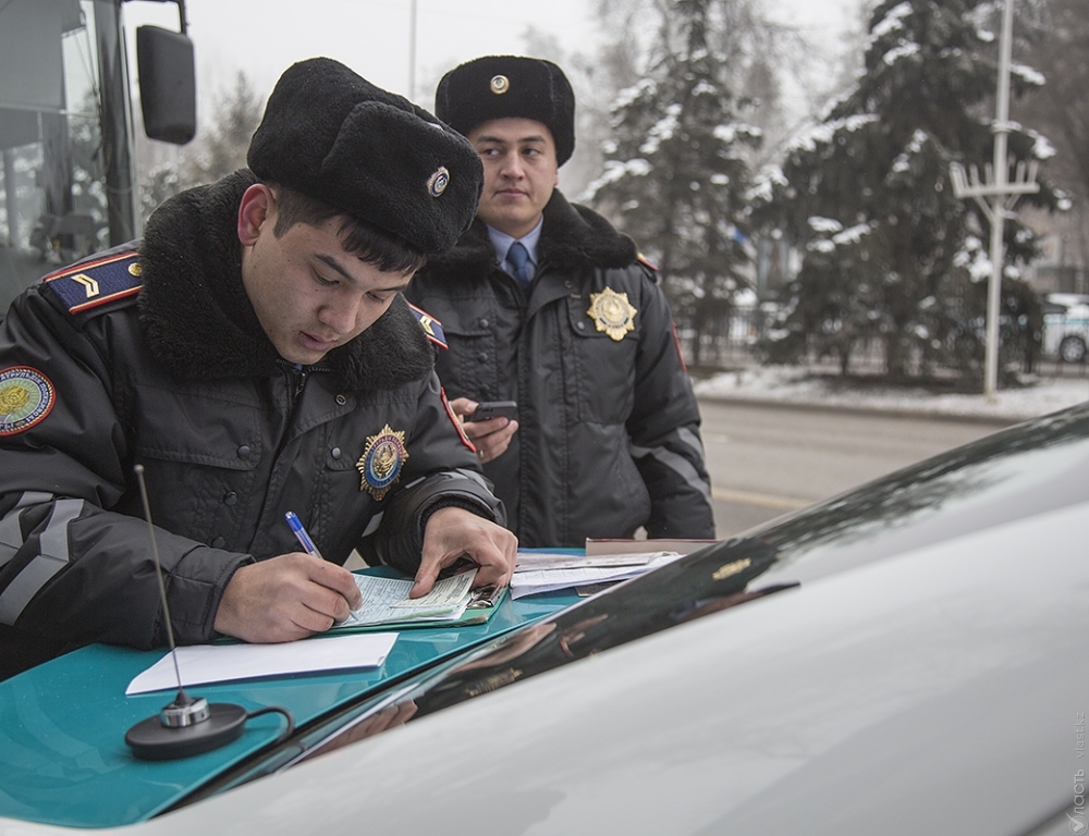 С начала года дорожно-патрульной полицией Алматы выявлено 40 тысяч нарушений 