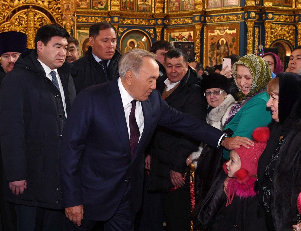 Назарбаев выразил благодарность православным казахстанцам за поддержку