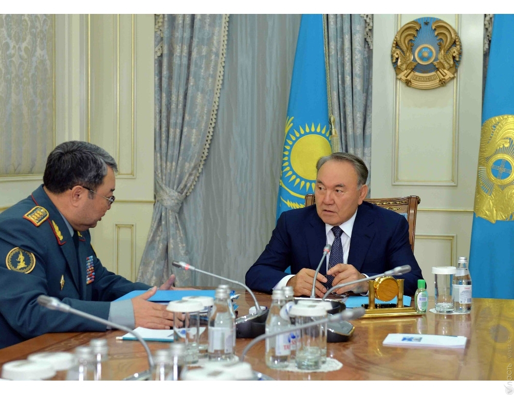 ​Министр обороны доложил Назарбаеву о положительных промежуточных результатах проверки вооруженных сил