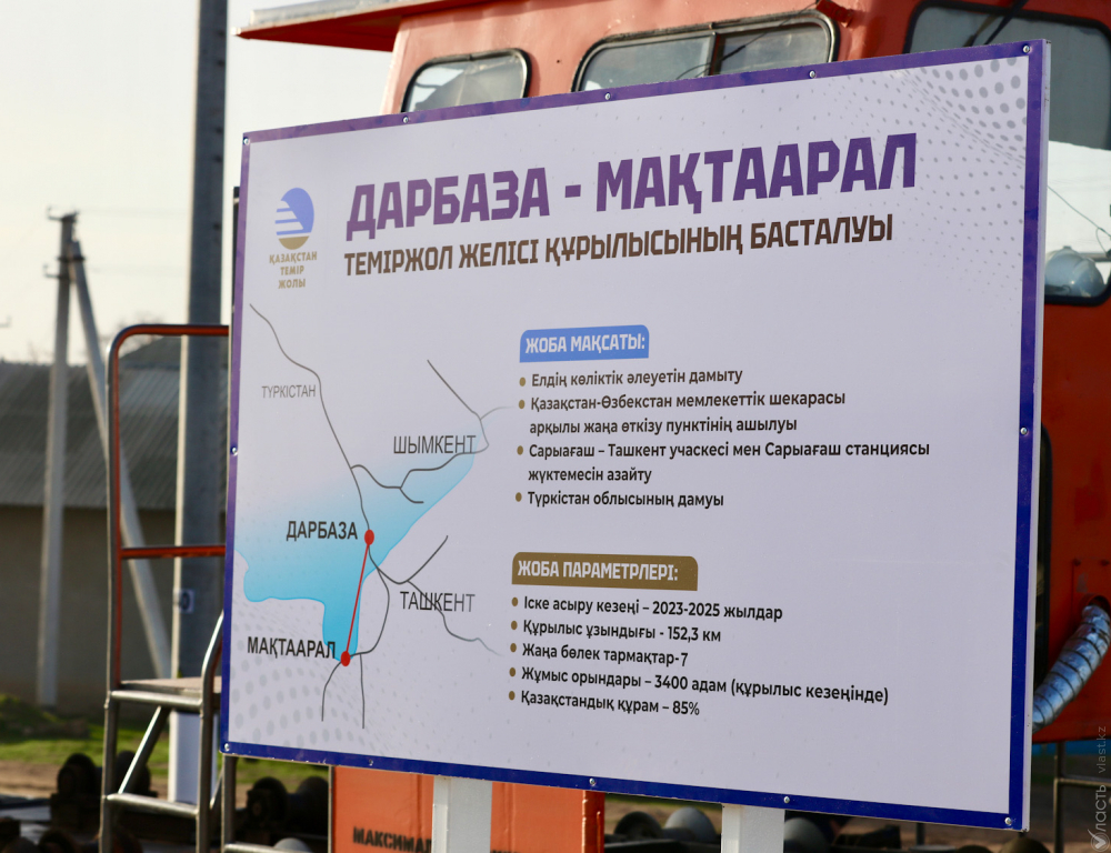 Строительство новой железной дороги началось в Туркестанской области