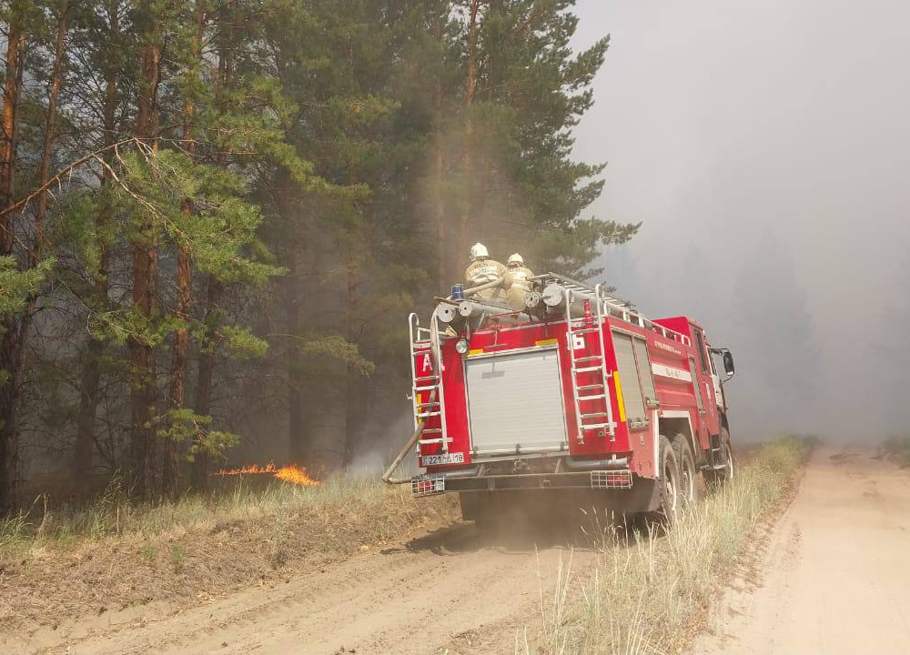 
Технику для тушения пожаров заранее передислоцируют в лесные массивы Костанайской области