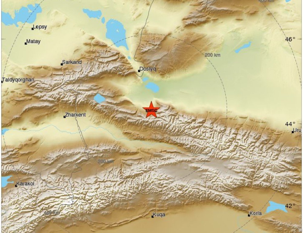 В Казахстане ощущались отголоски землетрясения, произошедшего в Китае
